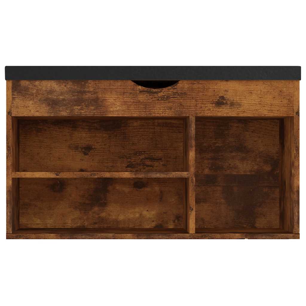 Klupa za cipele s jastukom boja hrasta 80 x 30 x 47 cm drvena