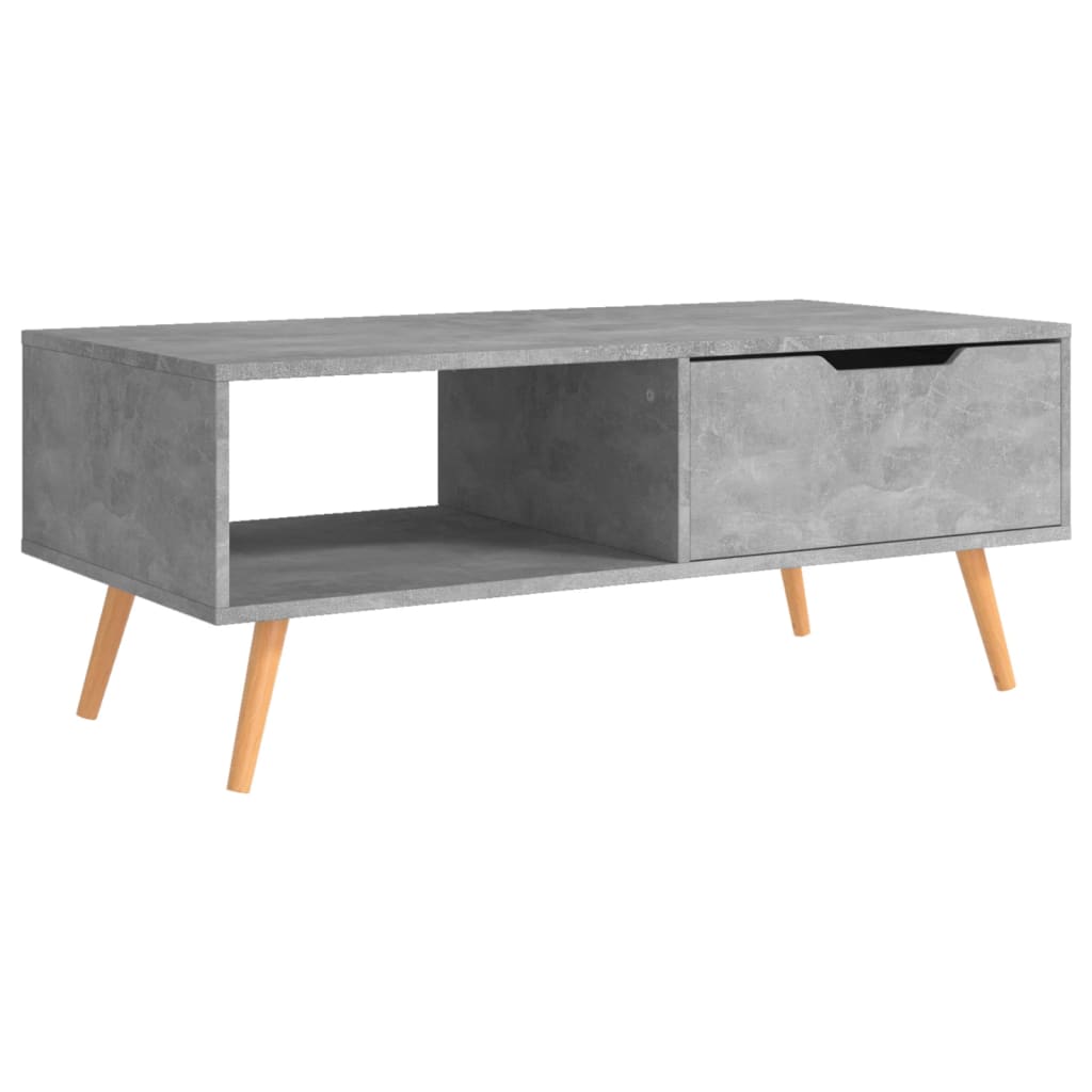 Stolić za kavu boja betona 100 x 49,5 x 43 cm konstruirano drvo