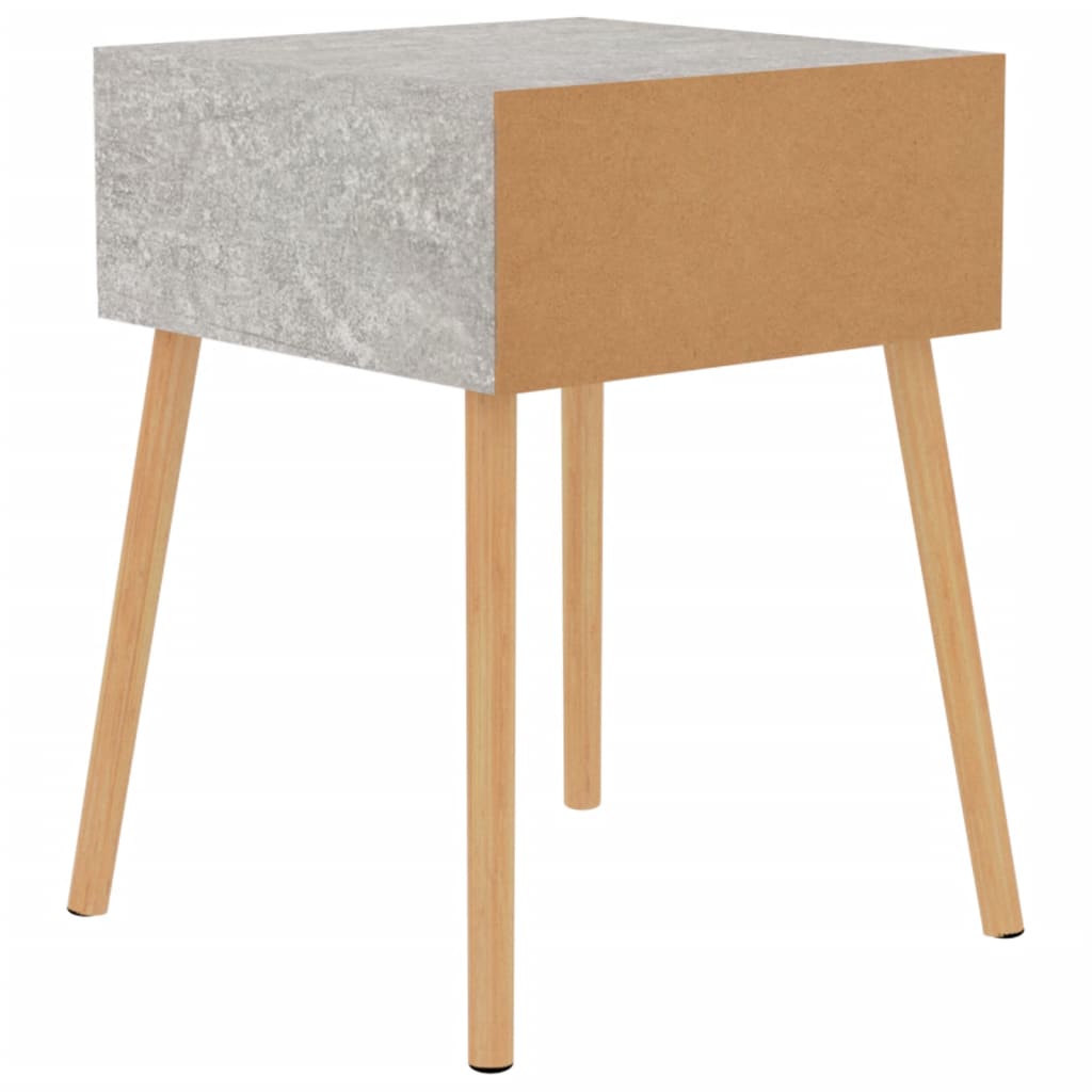 Noćni ormarići 2 kom boja betona 40x40x56 cm konstruirano drvo