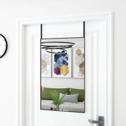 Ogledalo za vrata crno 50 x 80 cm od stakla i aluminija