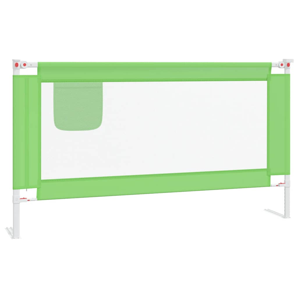Sigurnosna ograda za dječji krevet zelena 150 x 25 cm tkanina
