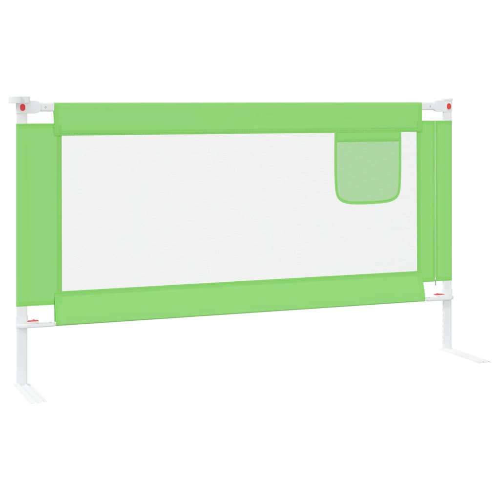 Sigurnosna ograda za dječji krevet zelena 150 x 25 cm tkanina