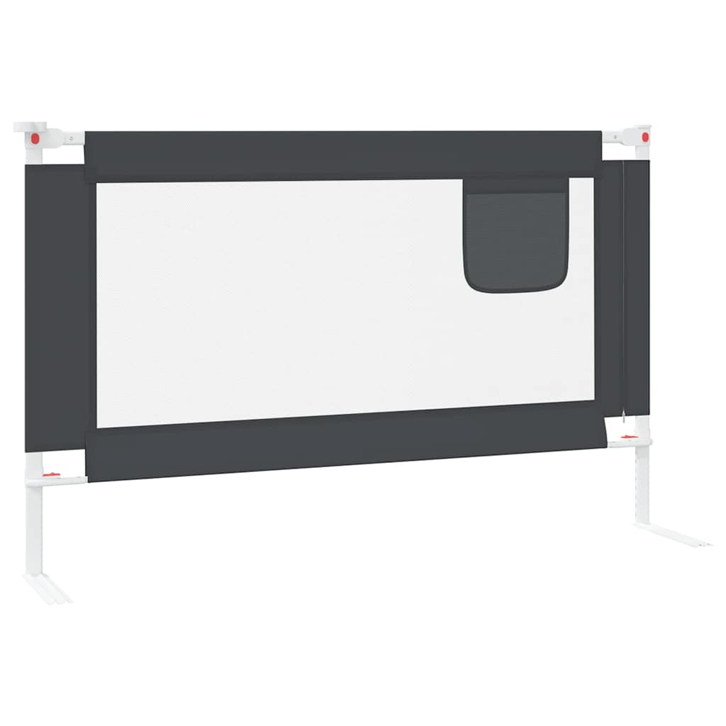 Sigurnosna ograda za dječji krevet tamnosiva 120x25 cm tkanina