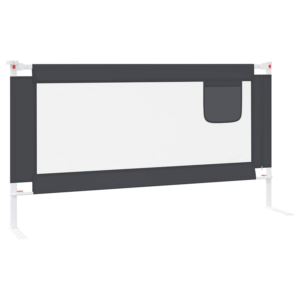Sigurnosna ograda za dječji krevet tamnosiva 160x25 cm tkanina