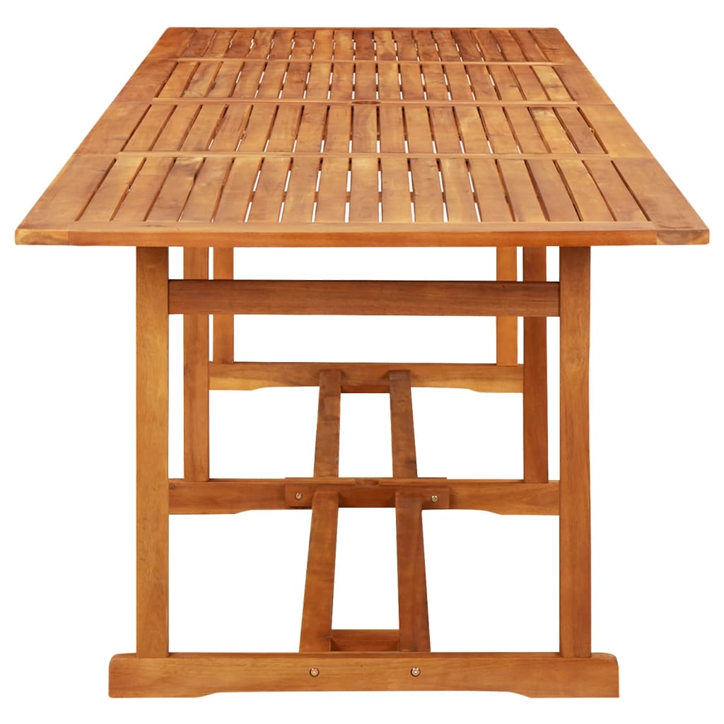 Vrtni blagovaonski stol 280 x 90 x 75 cm masivno bagremovo drvo