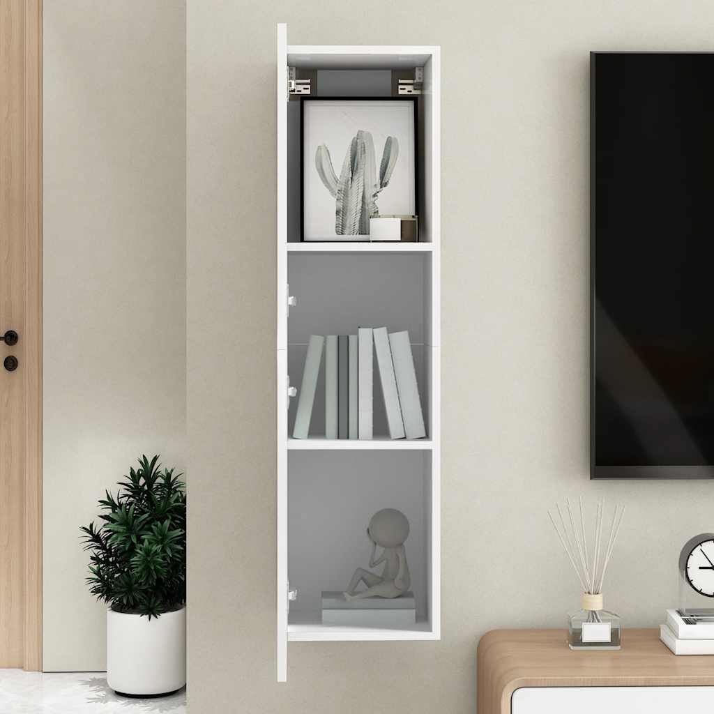TV ormarić bijeli 30,5 x 30 x 110 cm od konstruiranog drva