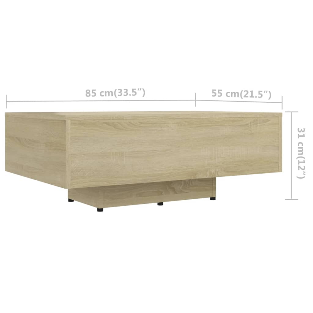 Stolić za kavu boja hrasta sonome 85x55x31 cm konstruirano drvo
