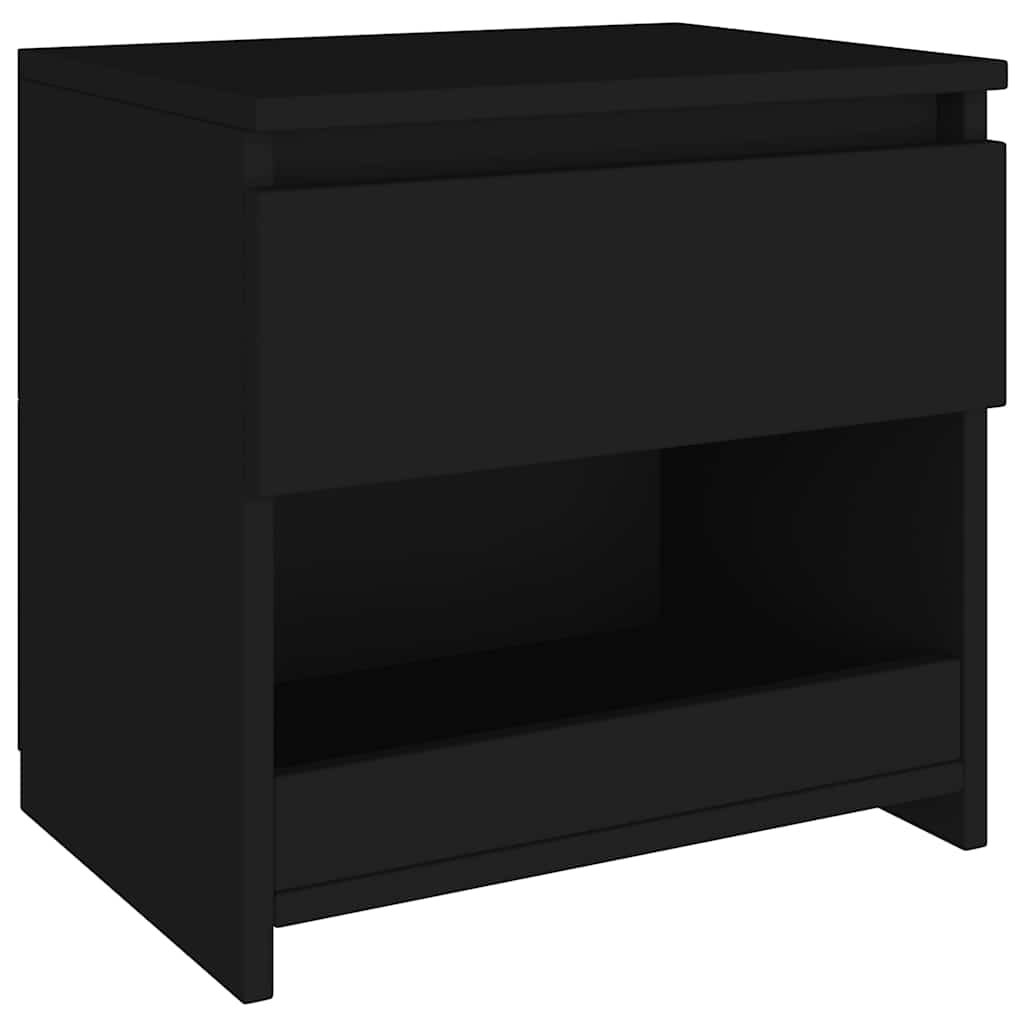 Noćni ormarići 2 kom crni 40 x 30 x 39 cm konstruirano drvo