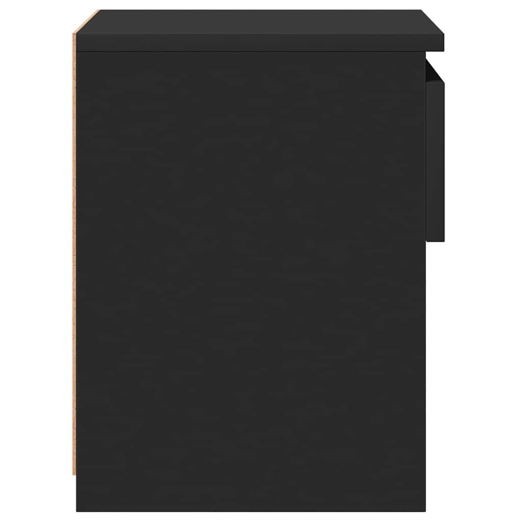 Noćni ormarići 2 kom crni 40 x 30 x 39 cm konstruirano drvo