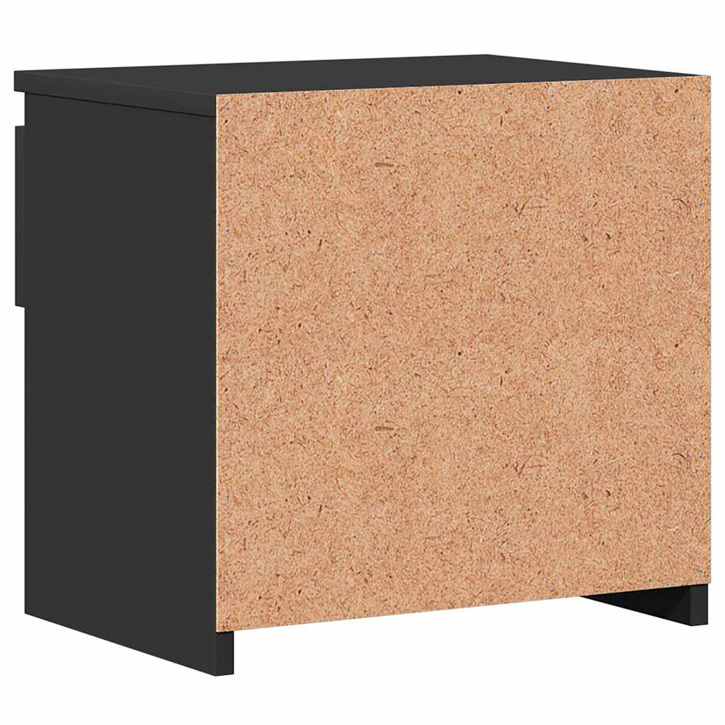 Noćni ormarići 2 kom crni 40 x 30 x 39 cm konstruirano drvo