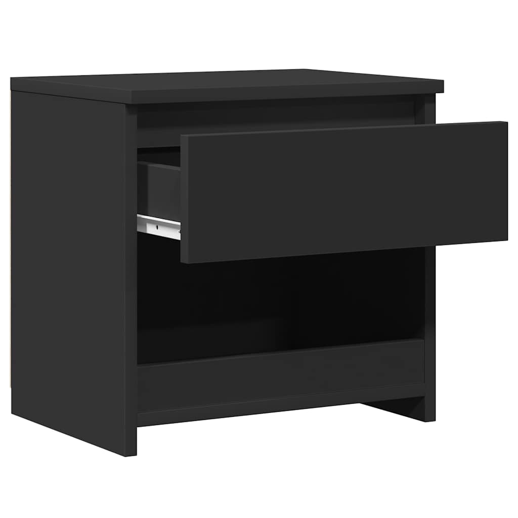 Noćni ormarići 2 kom crni 40 x 30 x 39 cm konstruirano drvo