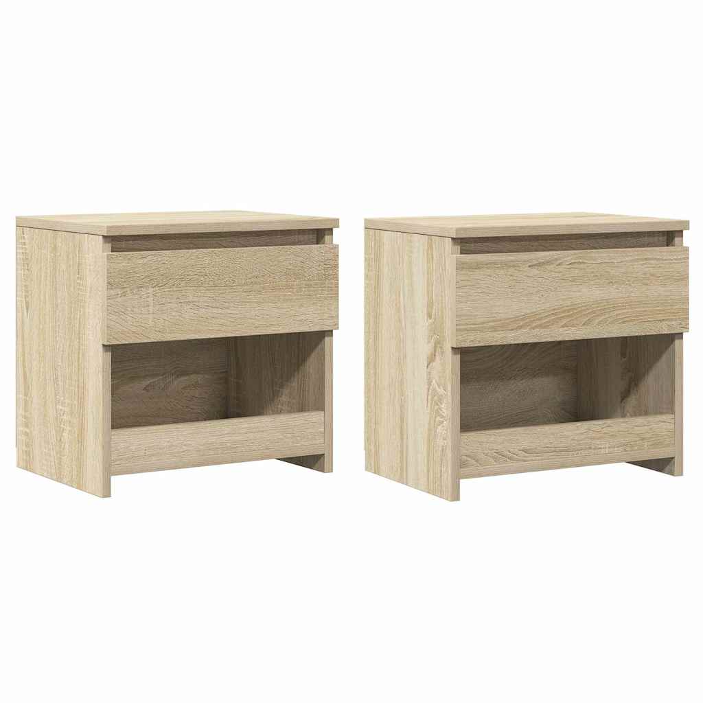 Noćni ormarići 2 kom boja hrasta 40x30x39 cm konstruirano drvo