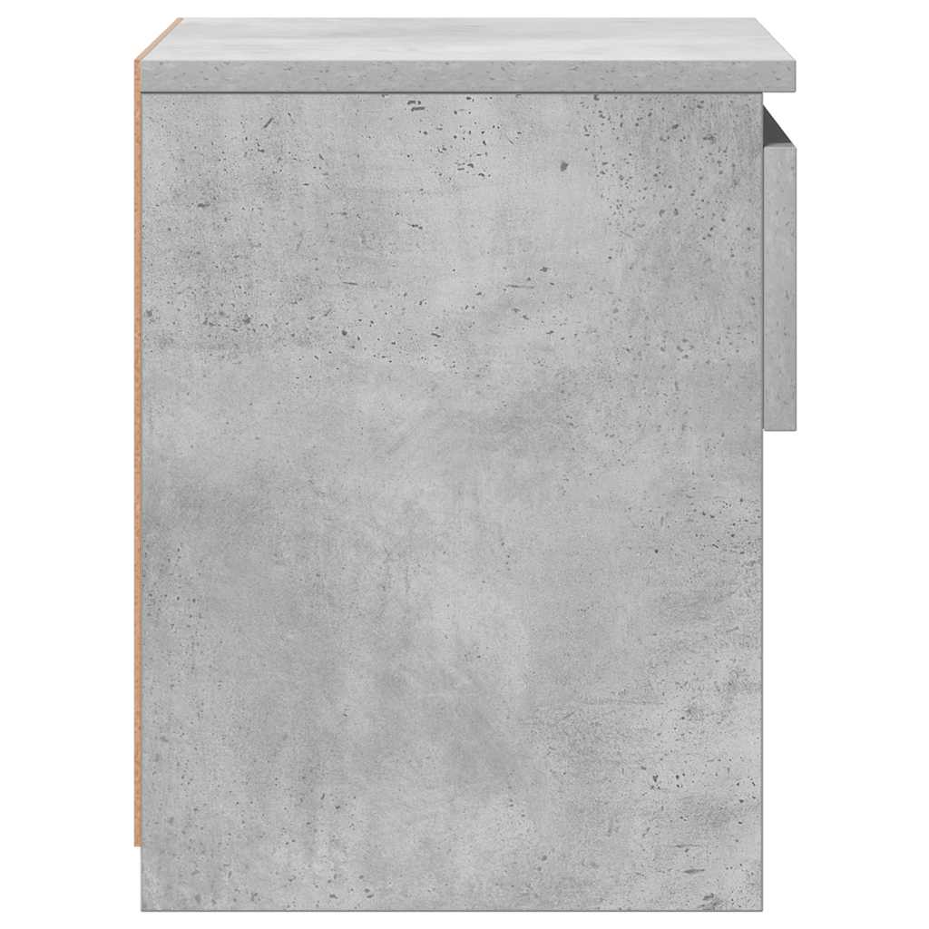 Noćni ormarići 2 kom boja betona 40x30x39 cm konstruirano drvo