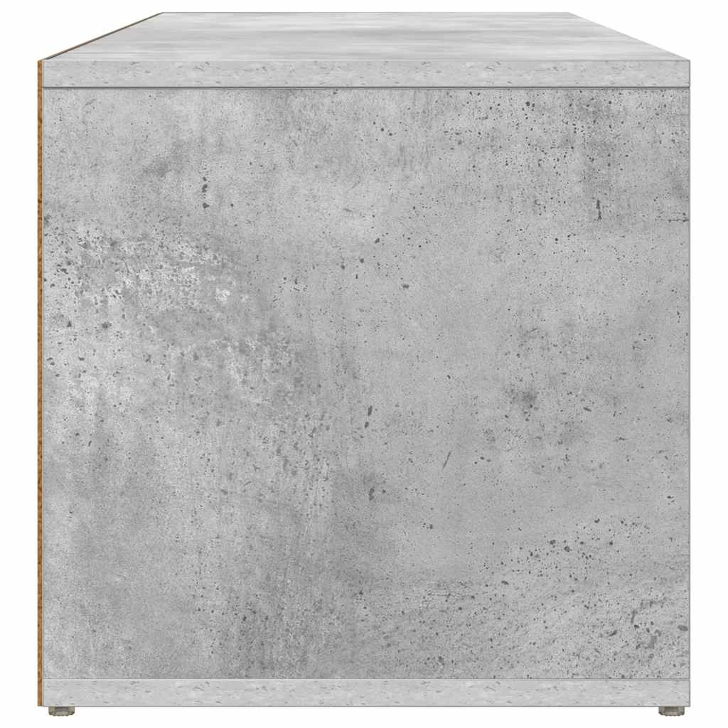 Klupa za spremanje obuće siva boja betona 105x35x35 cm drvena