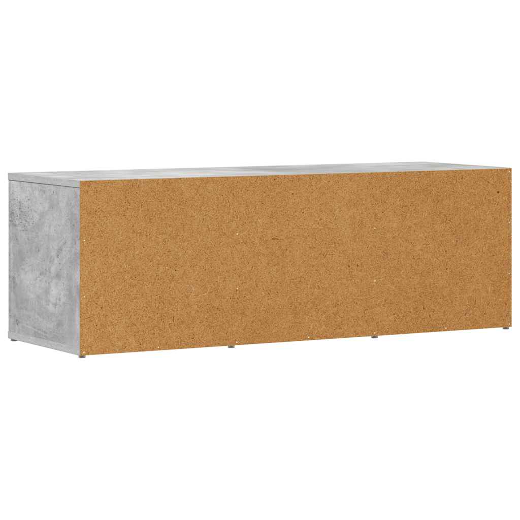 Klupa za spremanje obuće siva boja betona 105x35x35 cm drvena