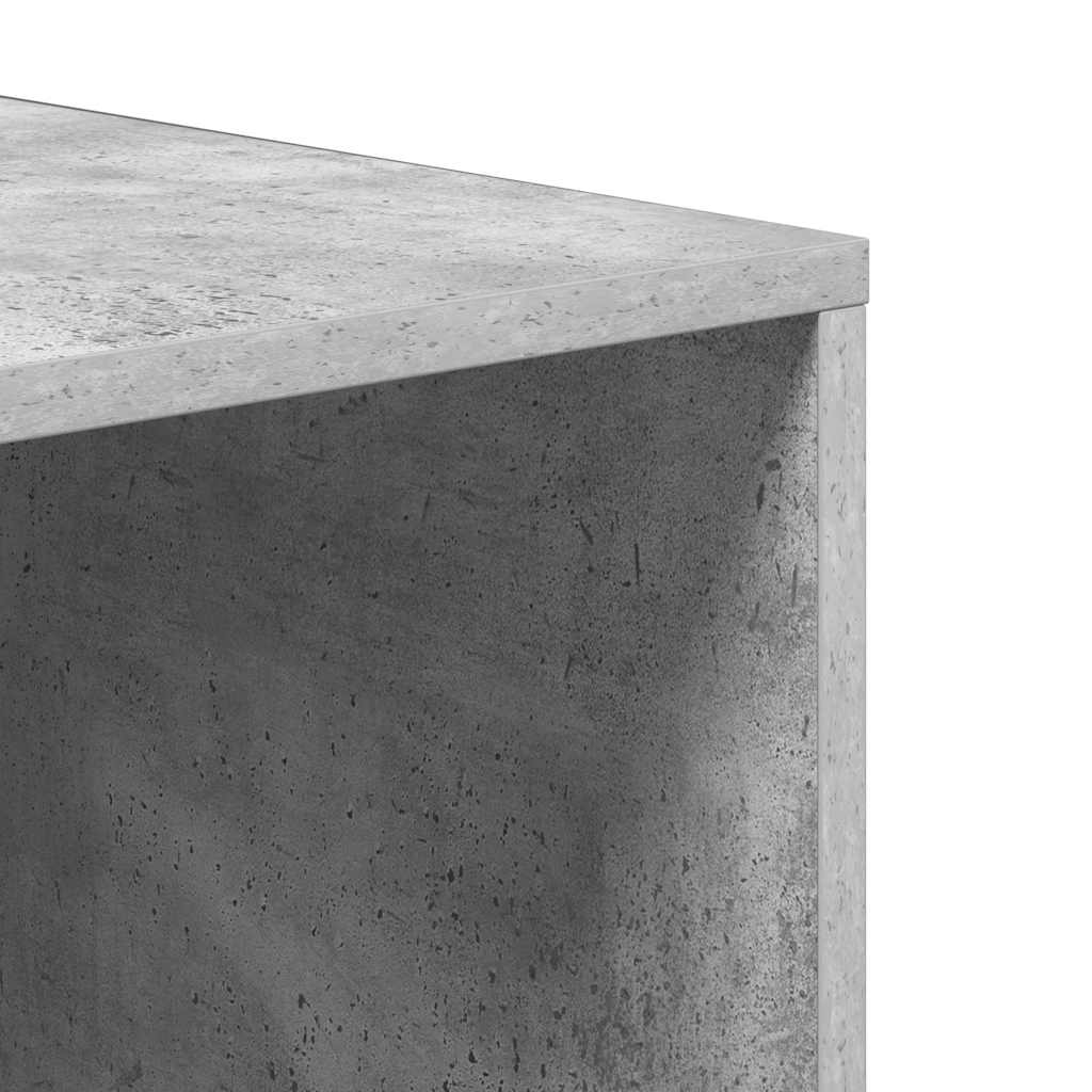 Klupa za spremanje obuće siva boja betona 105x35x35 cm drvena