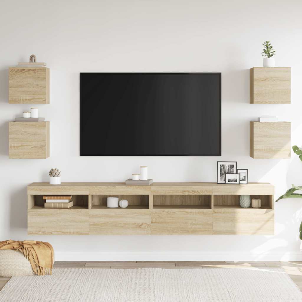 Zidni TV ormarići 4 kom boja hrasta sonome 30,5 x 30 x 30 cm