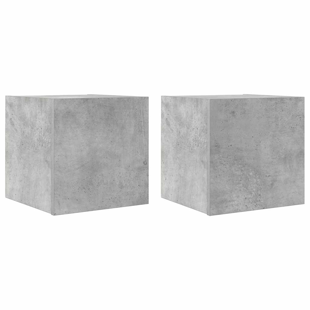 Zidni TV ormarići 2 kom siva boja betona 30,5 x 30 x 30 cm