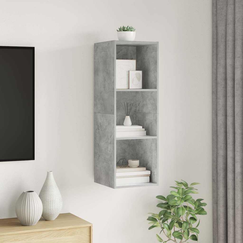 Zidni TV ormarić boja betona 37x37x107 cm od konstruiranog drva
