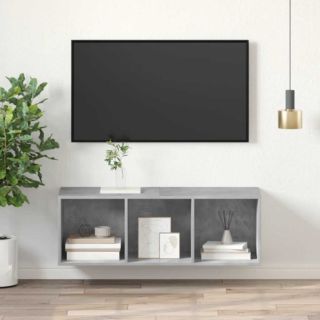 Zidni TV ormarić boja betona 37x37x107 cm od konstruiranog drva