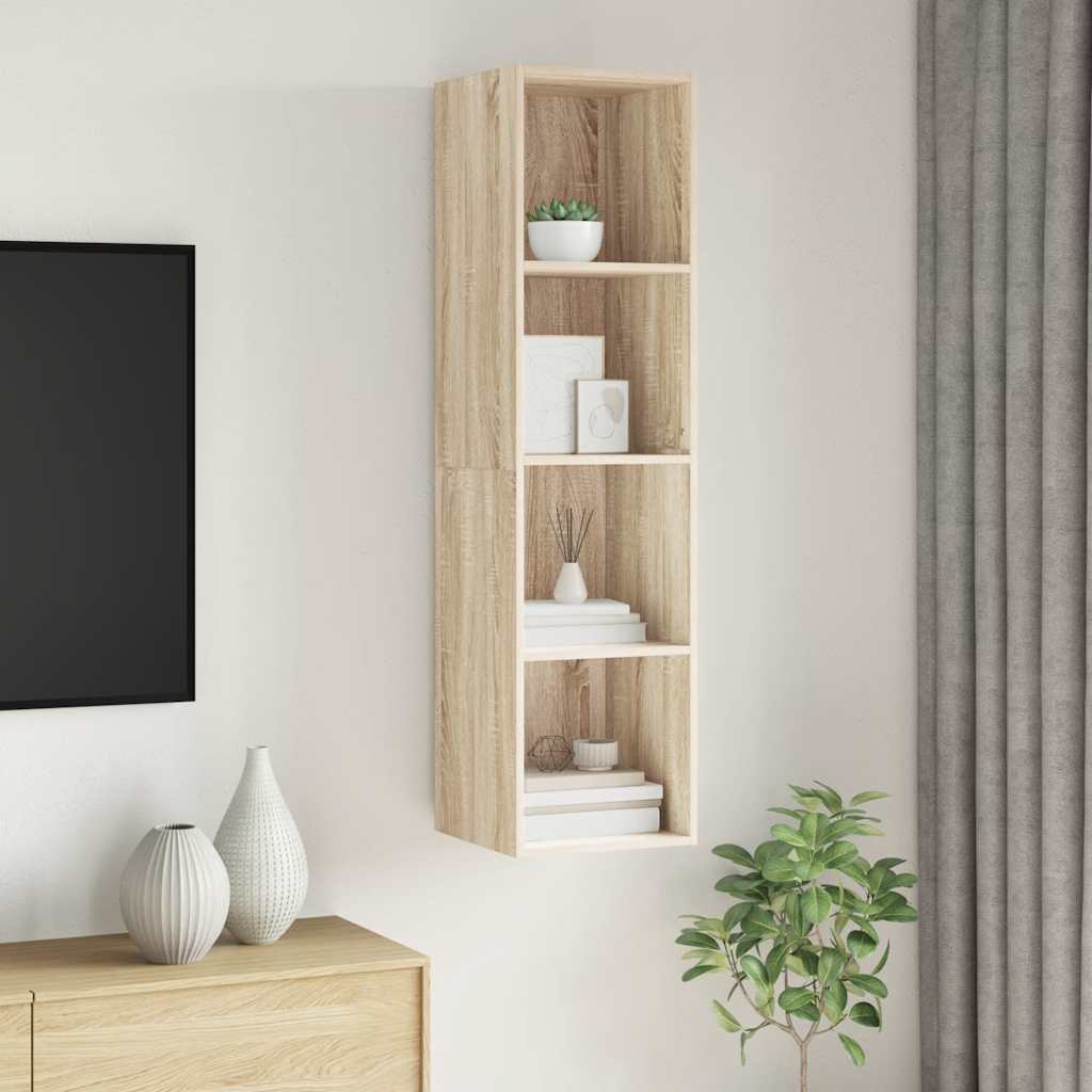 Zidni TV ormarić boja hrasta 37x37x142,5 cm konstruirano drvo