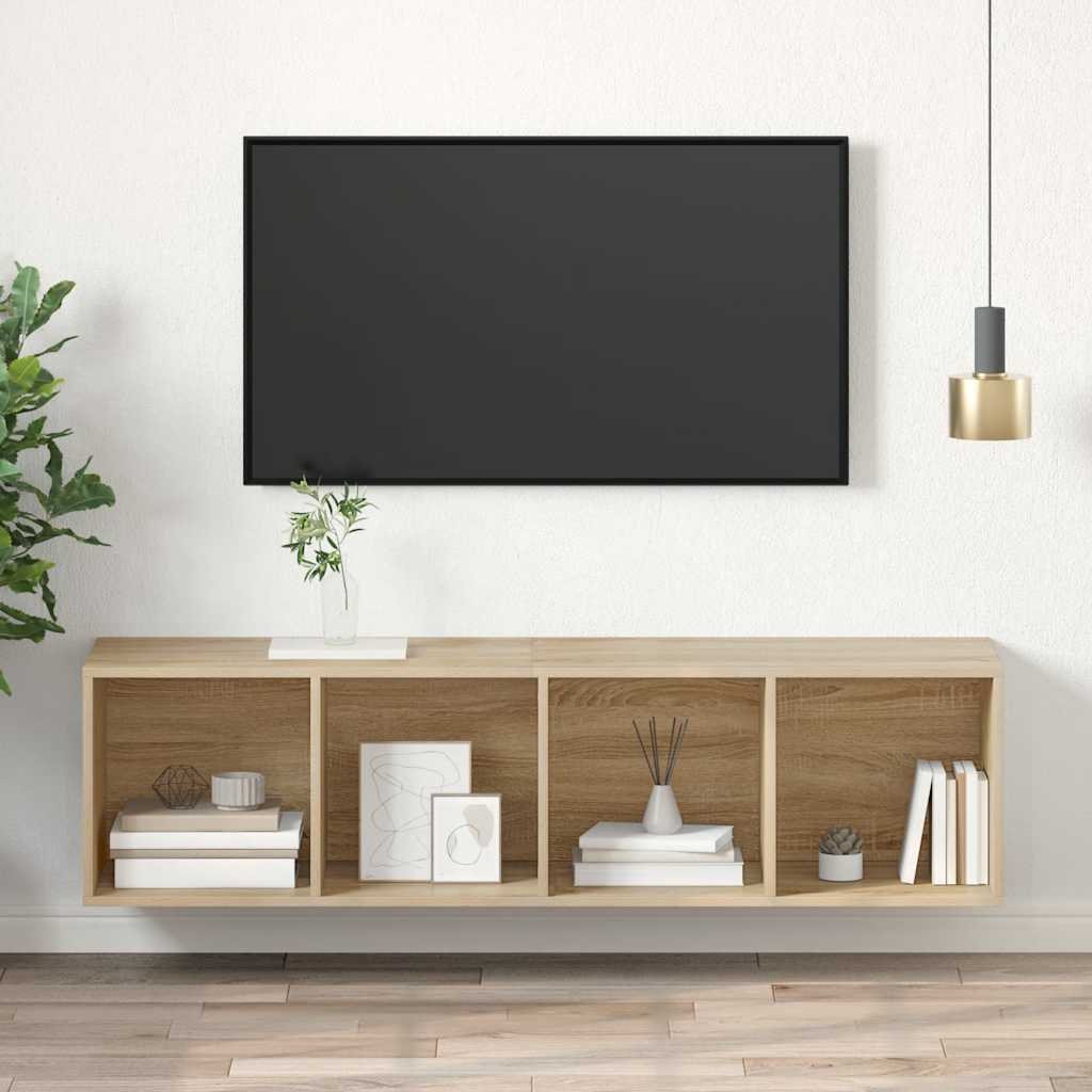Zidni TV ormarić boja hrasta 37x37x142,5 cm konstruirano drvo
