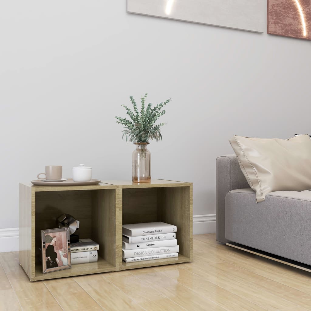 TV ormarići 2 kom boja hrasta 37 x 35 x 37 cm konstruirano drvo