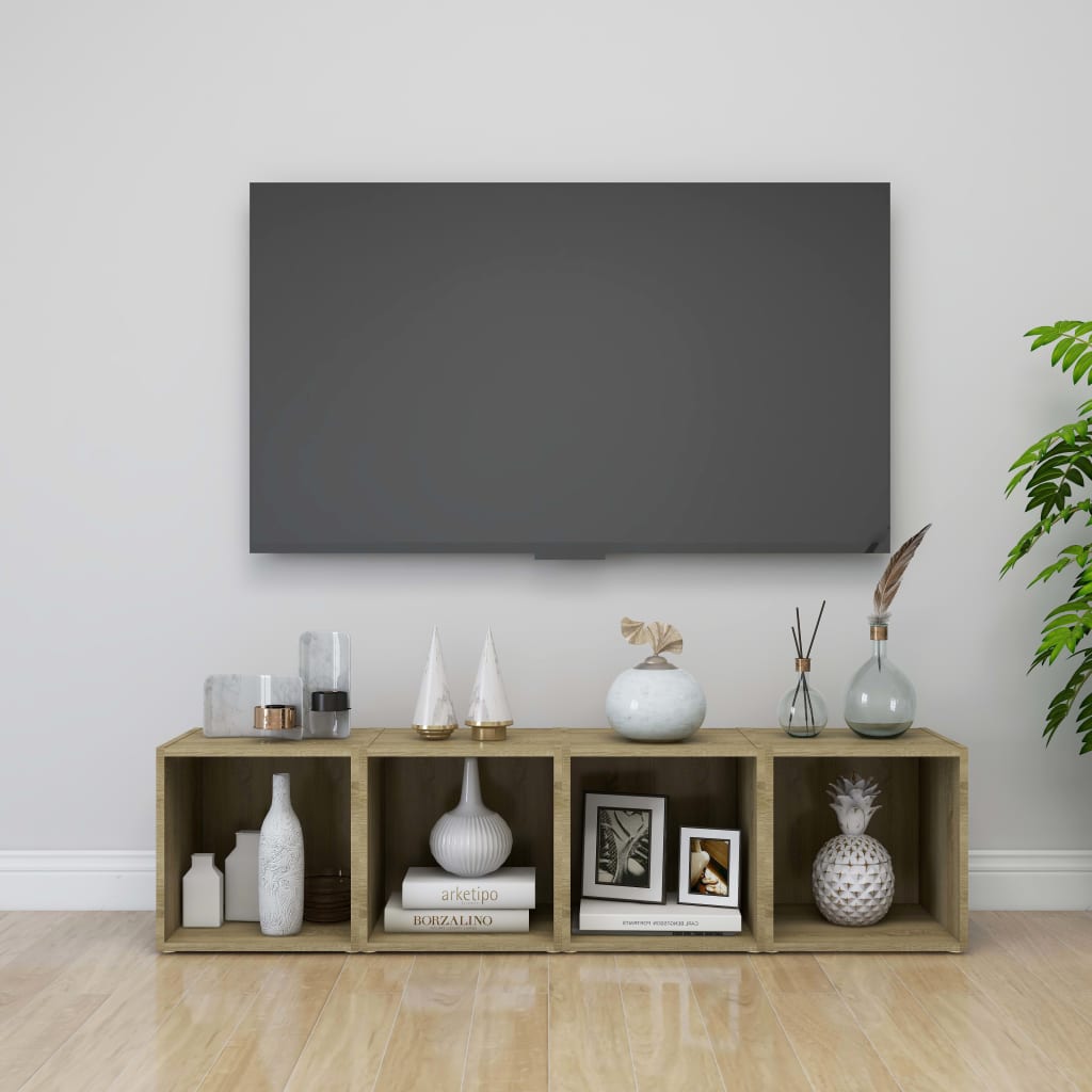 TV ormarići 2 kom boja hrasta 37 x 35 x 37 cm konstruirano drvo