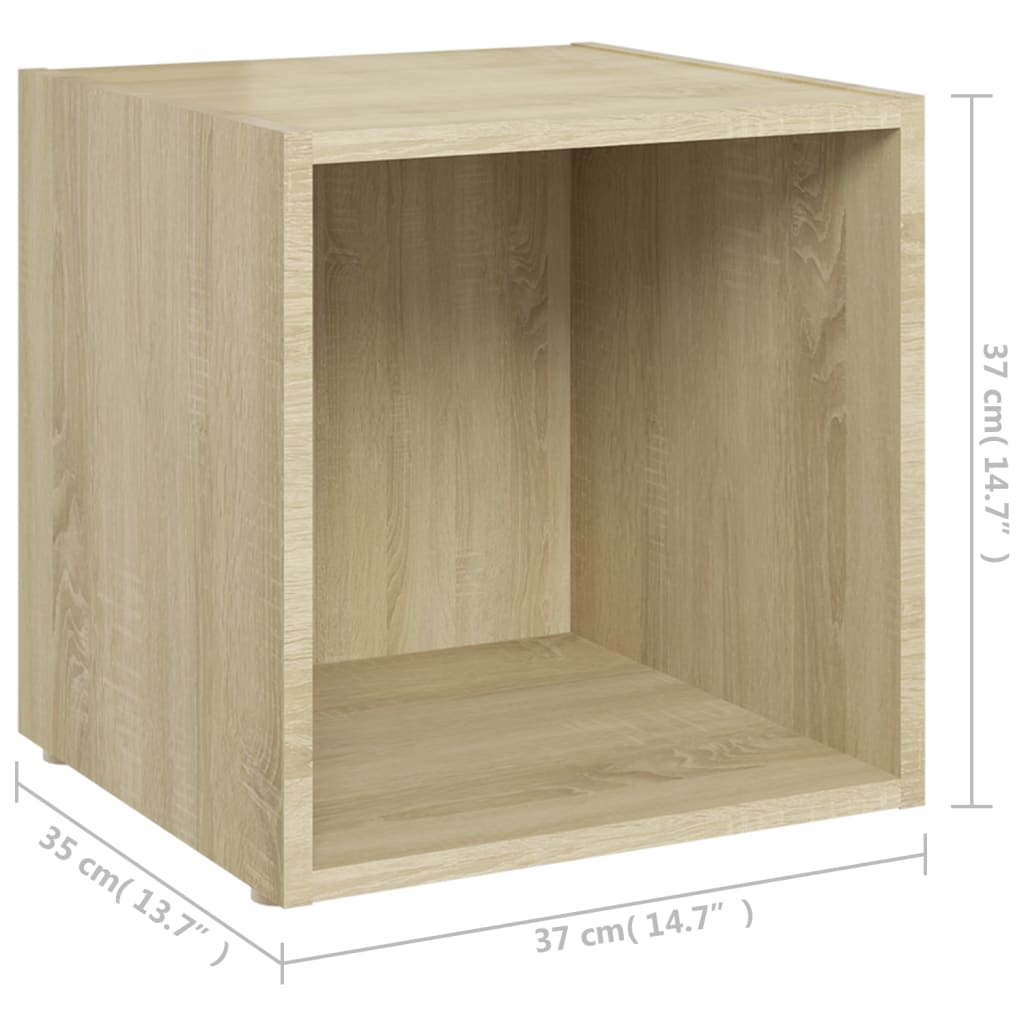 TV ormarići 2 kom boja hrasta 37 x 35 x 37 cm konstruirano drvo