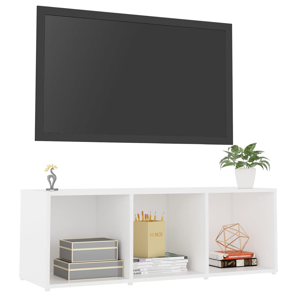 TV ormarić bijeli 107 x 35 x 37 cm od konstruiranog drva
