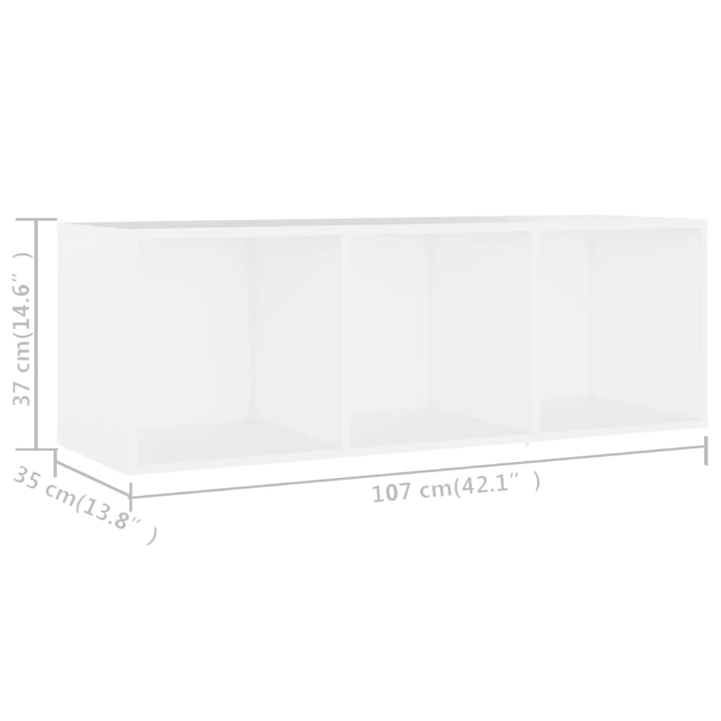 TV ormarić bijeli 107 x 35 x 37 cm od konstruiranog drva