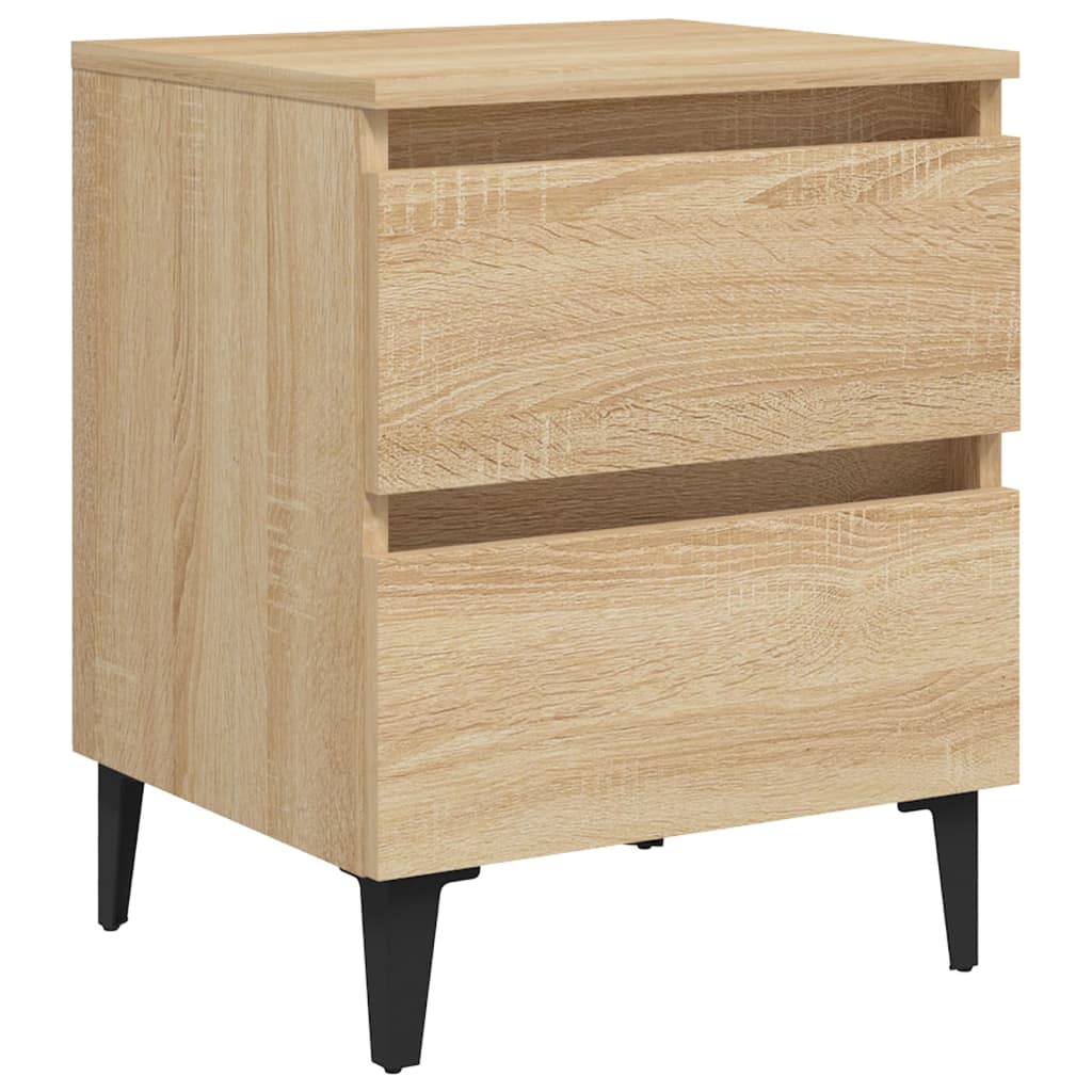 Noćni ormarići 2 kom boja hrasta 40x35x50 cm konstruirano drvo