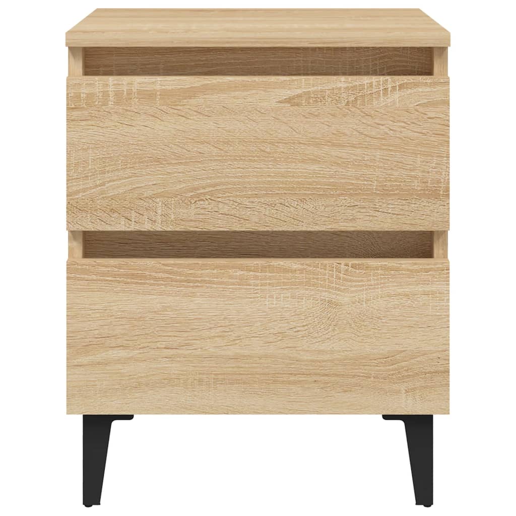 Noćni ormarići 2 kom boja hrasta 40x35x50 cm konstruirano drvo