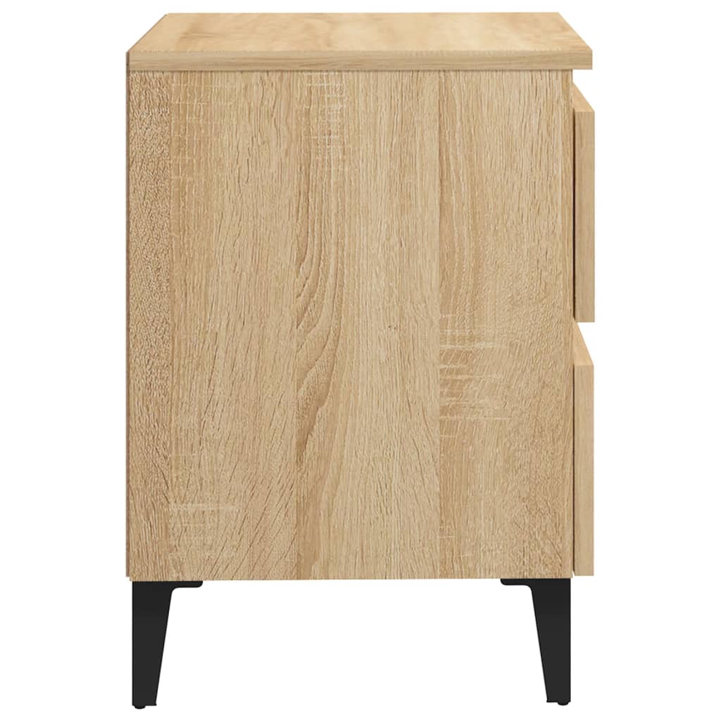 Noćni ormarići 2 kom boja hrasta 40x35x50 cm konstruirano drvo