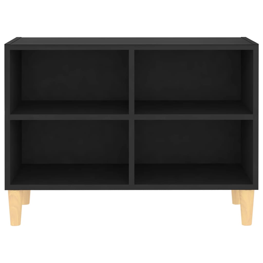 TV ormarić s nogama od masivnog drva crni 69,5 x 30 x 50 cm