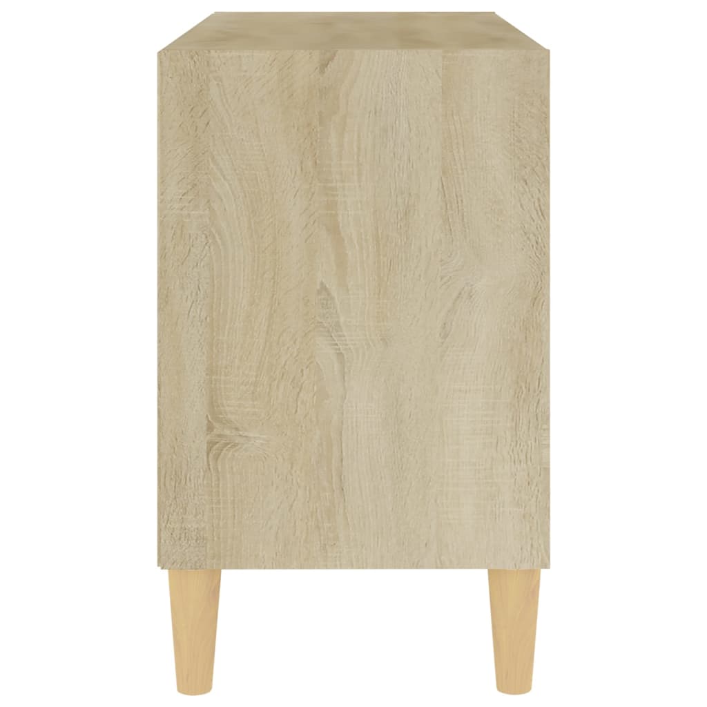 TV ormarić s nogama od masivnog drva boja hrasta 69,5x30x50 cm
