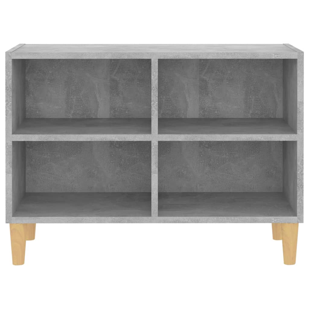 TV ormarić s nogama od masivnog drva boja betona 69,5x30x50 cm
