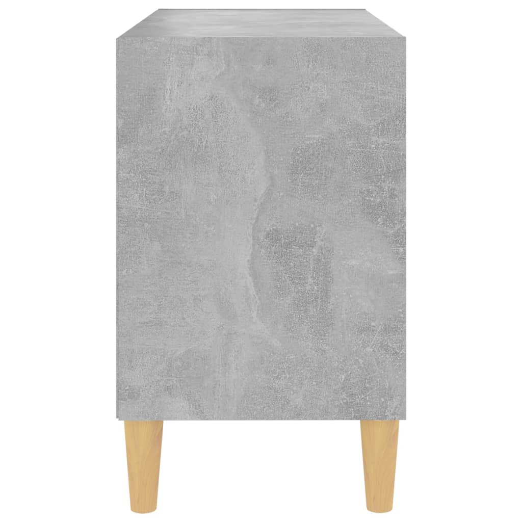 TV ormarić s nogama od masivnog drva boja betona 69,5x30x50 cm