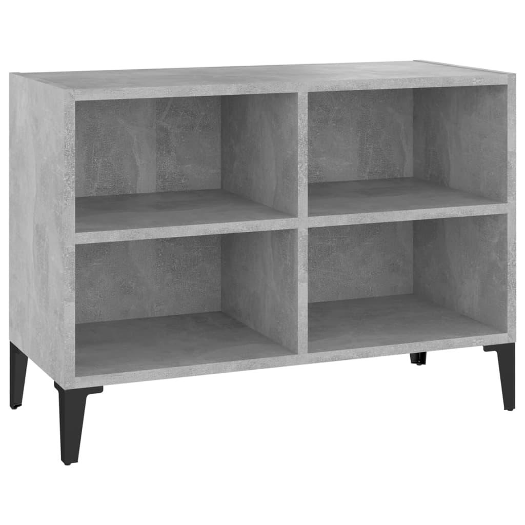 TV ormarić s metalnim nogama siva boja betona 69,5 x 30 x 50 cm