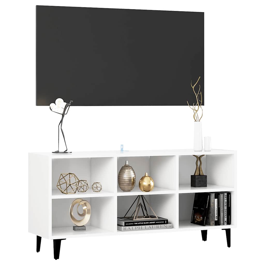 TV ormarić s metalnim nogama bijeli 103,5 x 30 x 50 cm