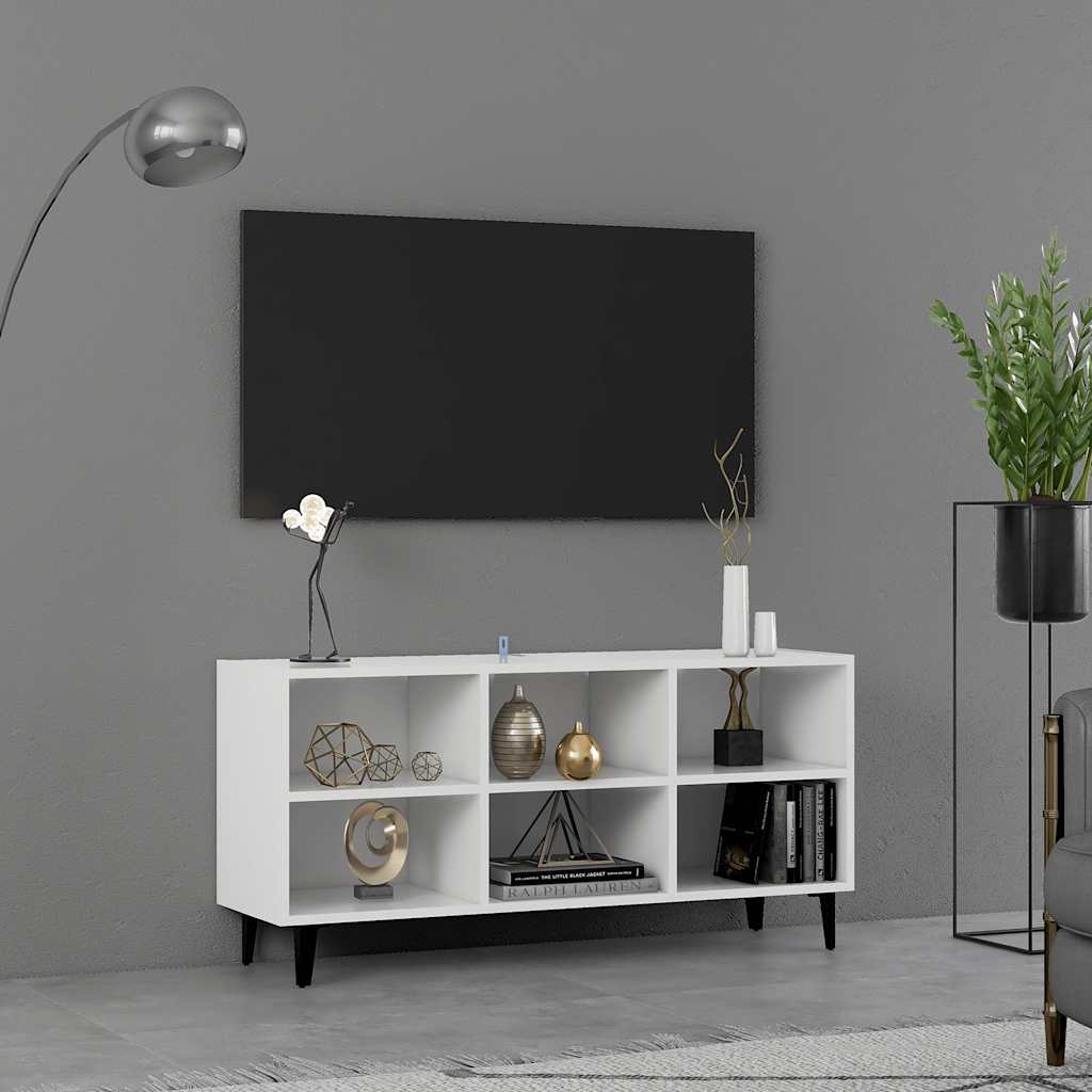 TV ormarić s metalnim nogama bijeli 103,5 x 30 x 50 cm