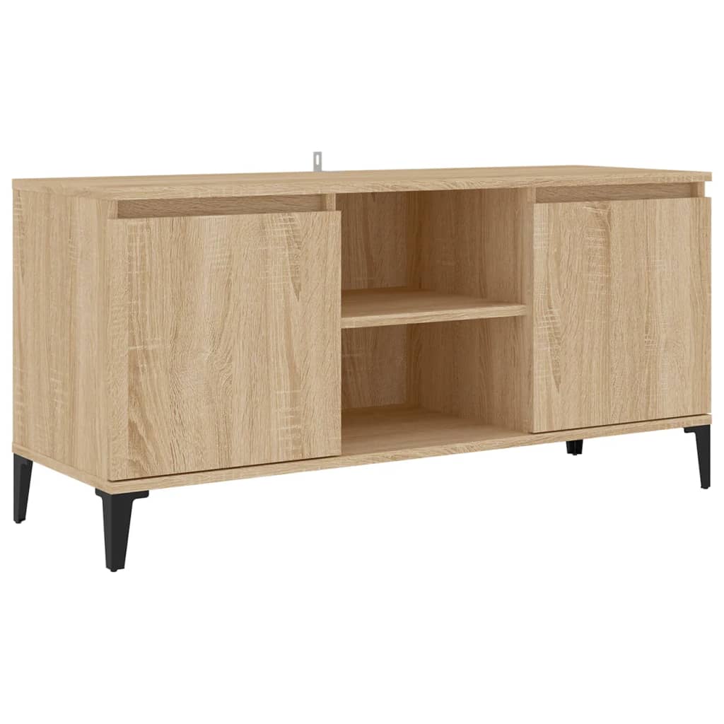TV ormarić s metalnim nogama boja hrasta sonome 103,5x35x50 cm