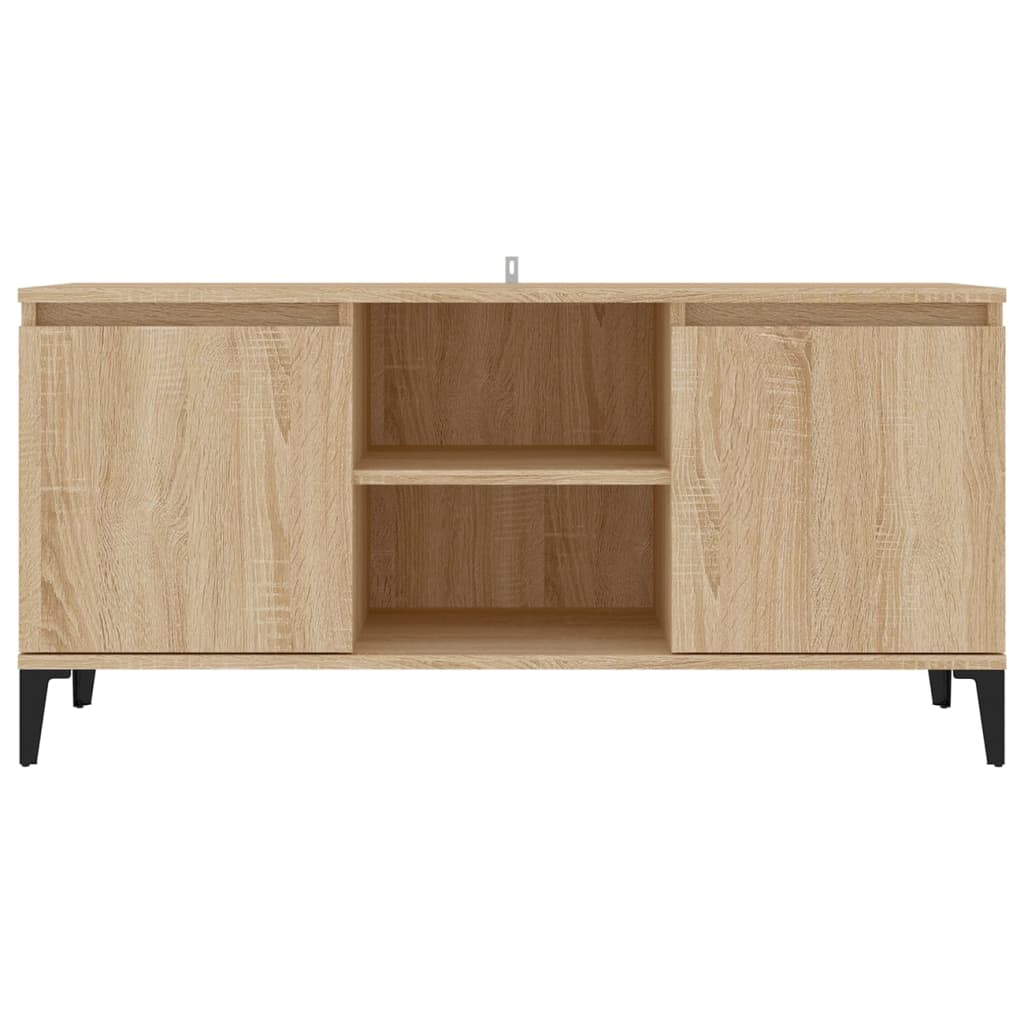 TV ormarić s metalnim nogama boja hrasta sonome 103,5x35x50 cm