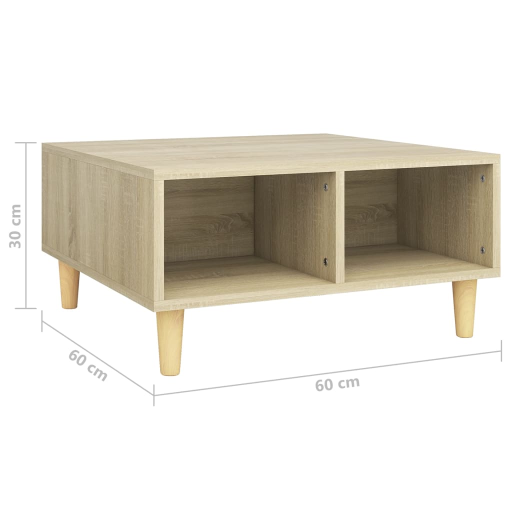 Stolić za kavu boja hrasta sonome 60x60x30 cm konstruirano drvo
