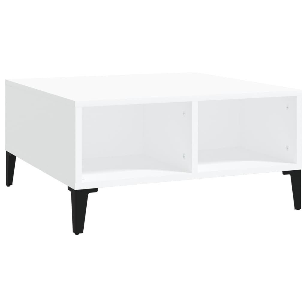 Stolić za kavu bijeli 60 x 60 x 30 cm od konstruiranog drva