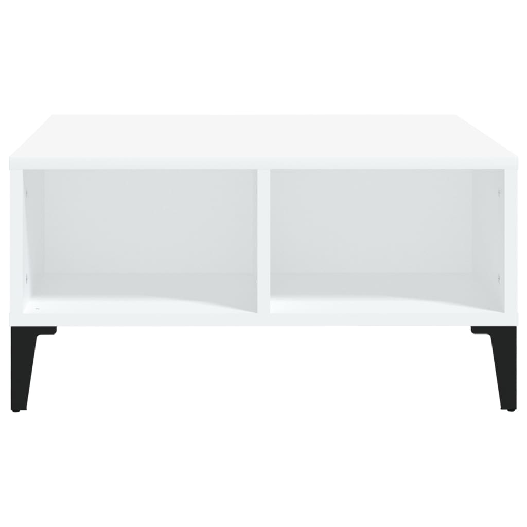 Stolić za kavu bijeli 60 x 60 x 30 cm od konstruiranog drva