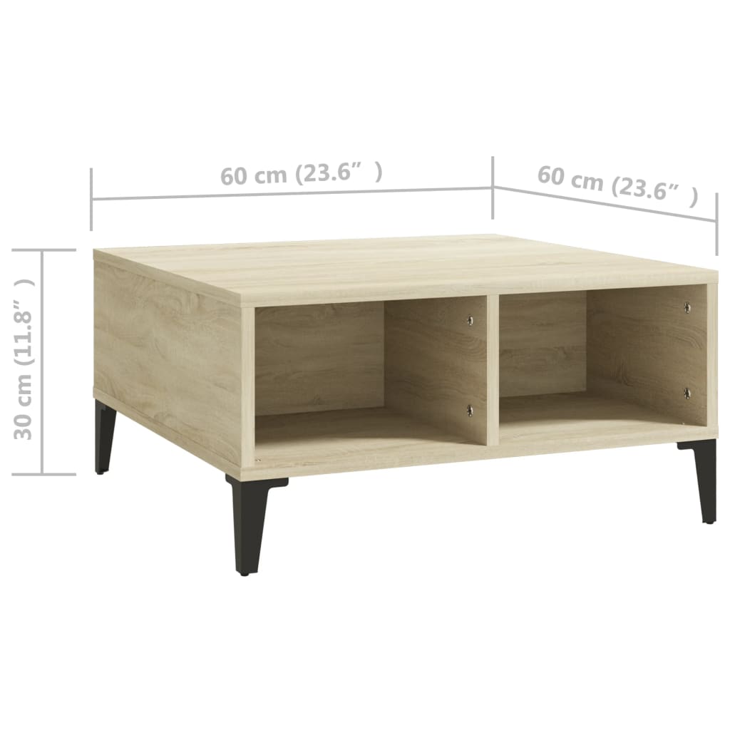Stolić za kavu boja hrasta sonome 60x60x30 cm konstruirano drvo
