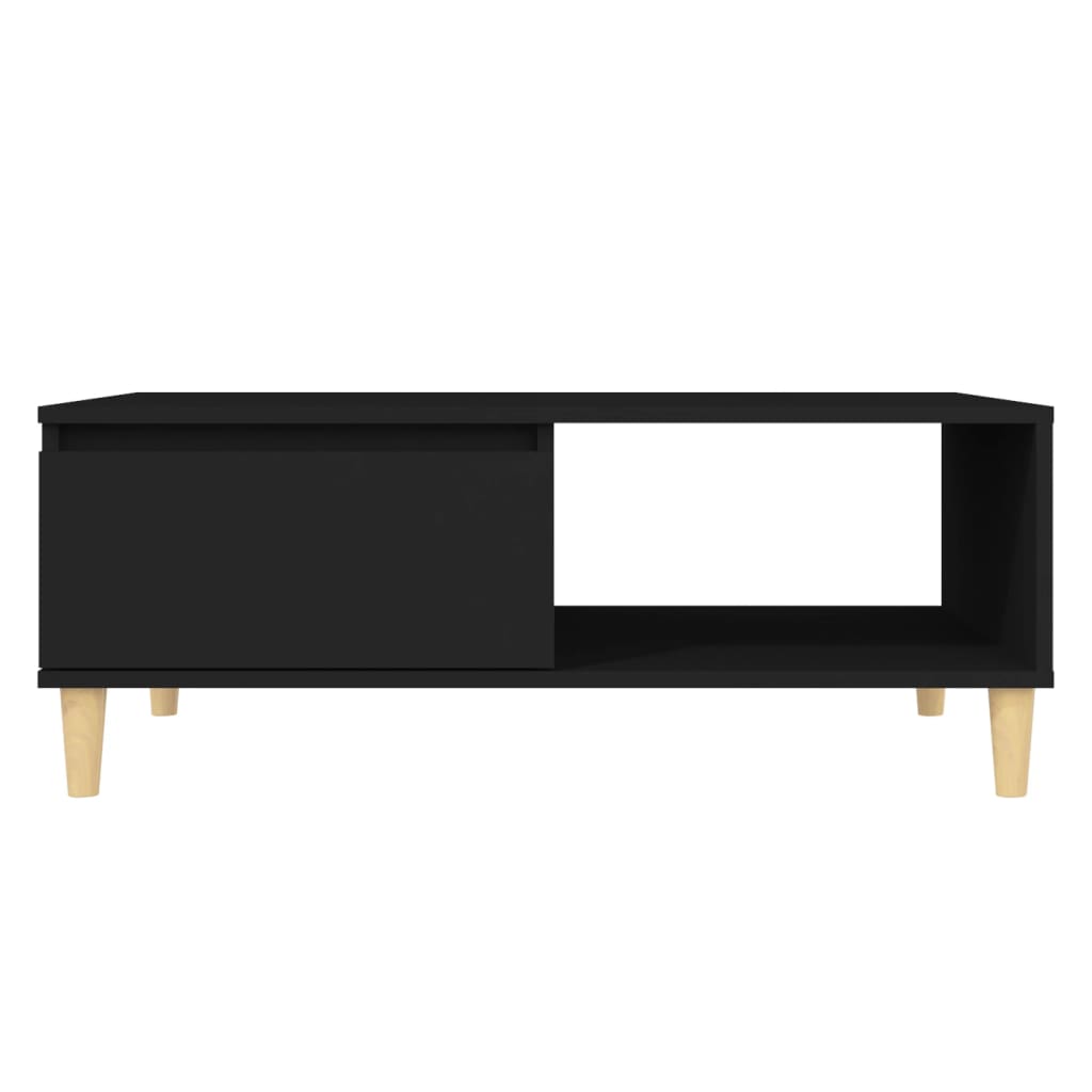 Stolić za kavu crni 90 x 60 x 35 cm od konstruiranog drva