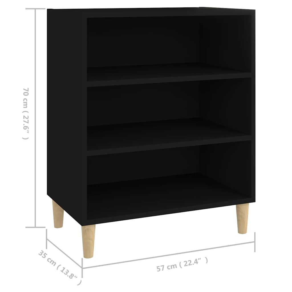 Komoda crna 57 x 35 x 70 cm od konstruiranog drva