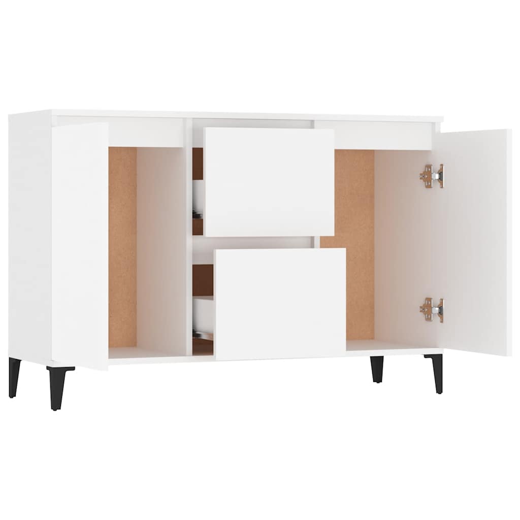 Komoda bijela 102 x 35 x 70 cm od konstruiranog drva